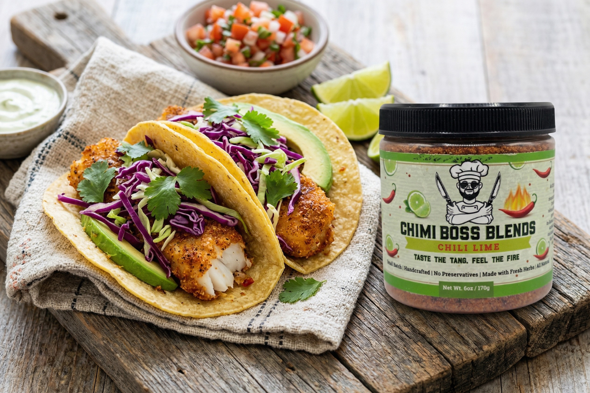 Chili Lime Fish Tacos Recipe (Crispy, Bold & Ready in 20 Minutes) - Chimi Boss Blends