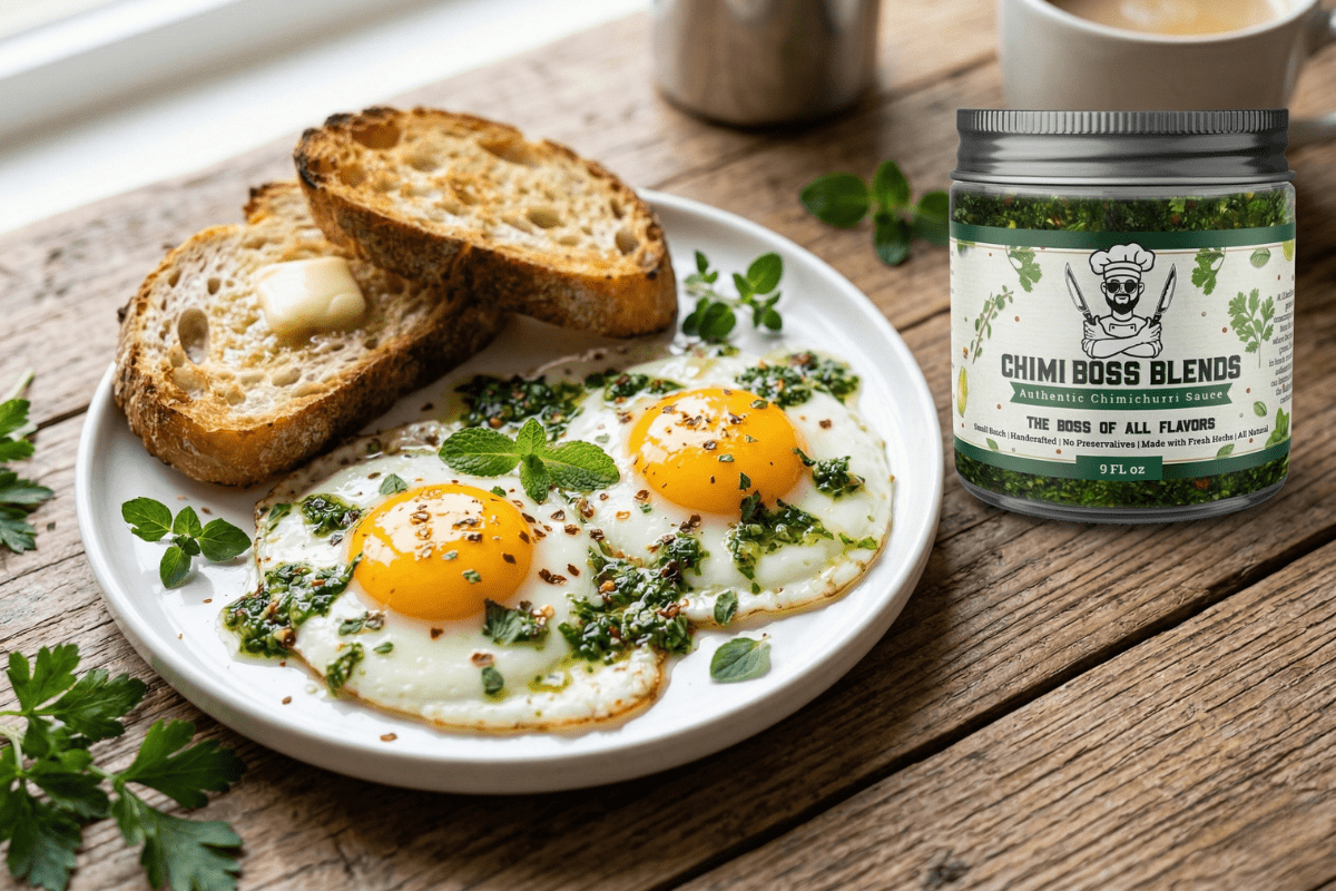 Chimichurri Eggs (Bold, Fresh & Ready in 10 Minutes) - Chimi Boss Blends