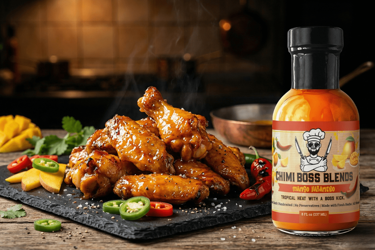 Mango Habanero Chicken Wings (Sticky, Bold & Ready in 45 Minutes) - Chimi Boss Blends