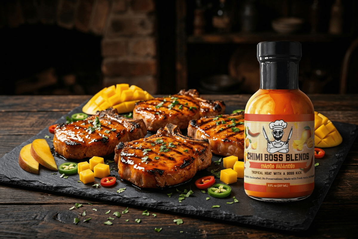 Mango Habanero Grilled Pork Chops (Juicy, Bold & Ready in 20 Minutes) - Chimi Boss Blends