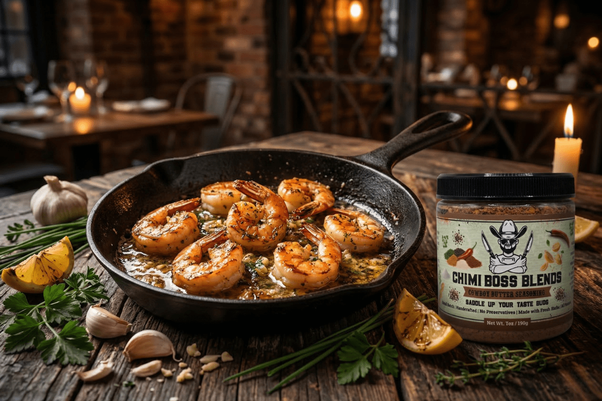 Cowboy Butter Grilled Shrimp (15 Minute Recipe) - Chimi Boss Blends