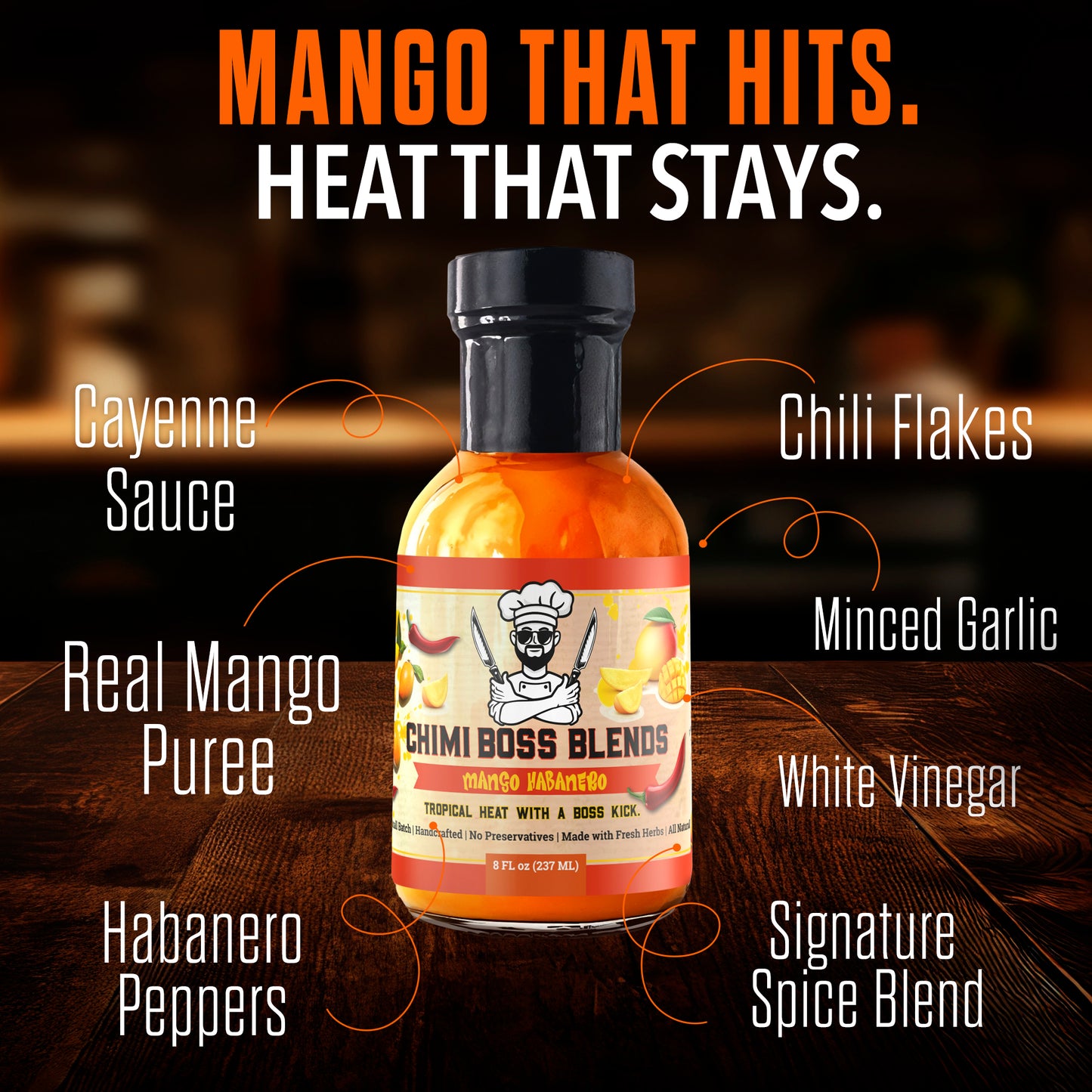 Mango Habanero 8 Fl oz
