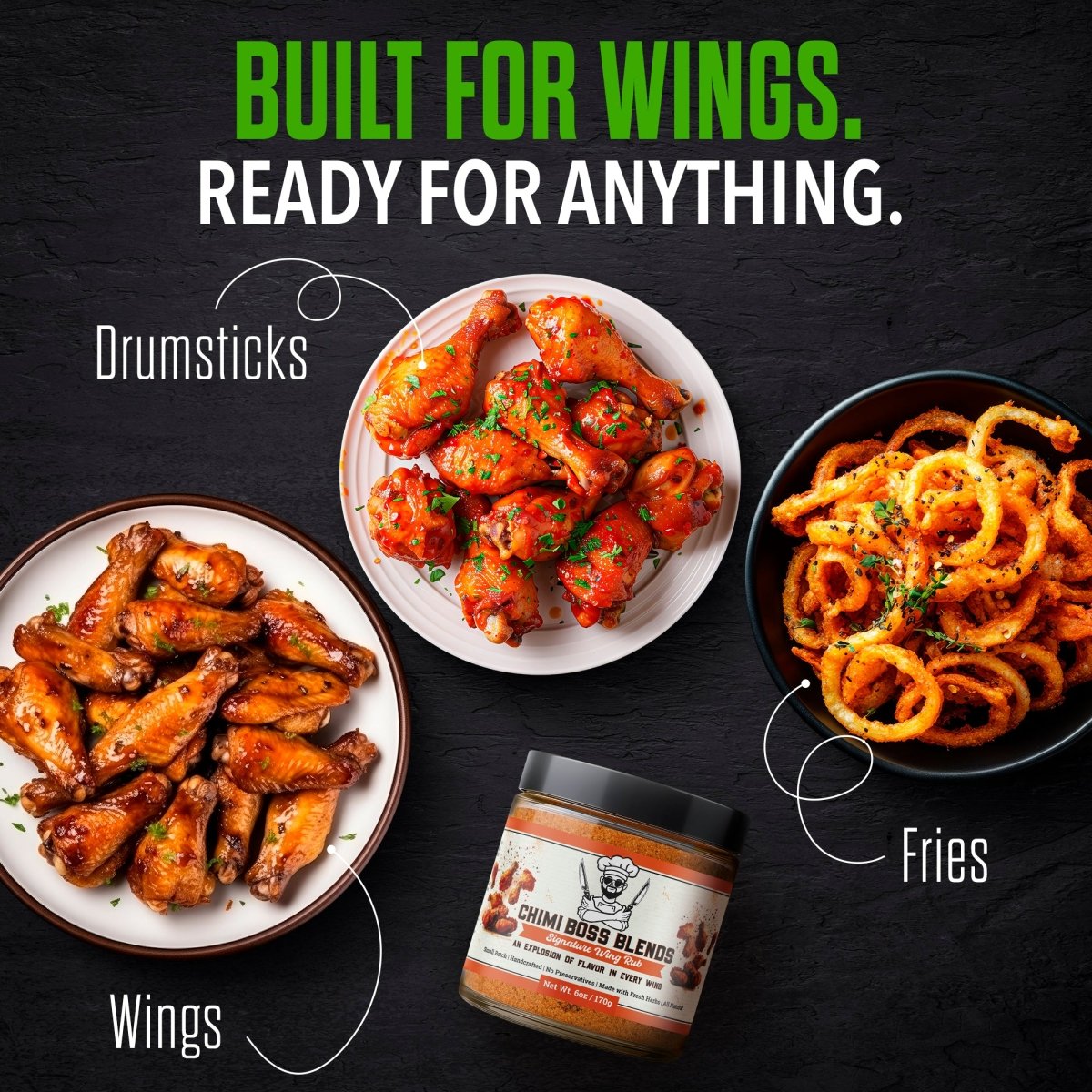 Signature Wing Rub Seasoning 6oz - Chimi Boss Blends