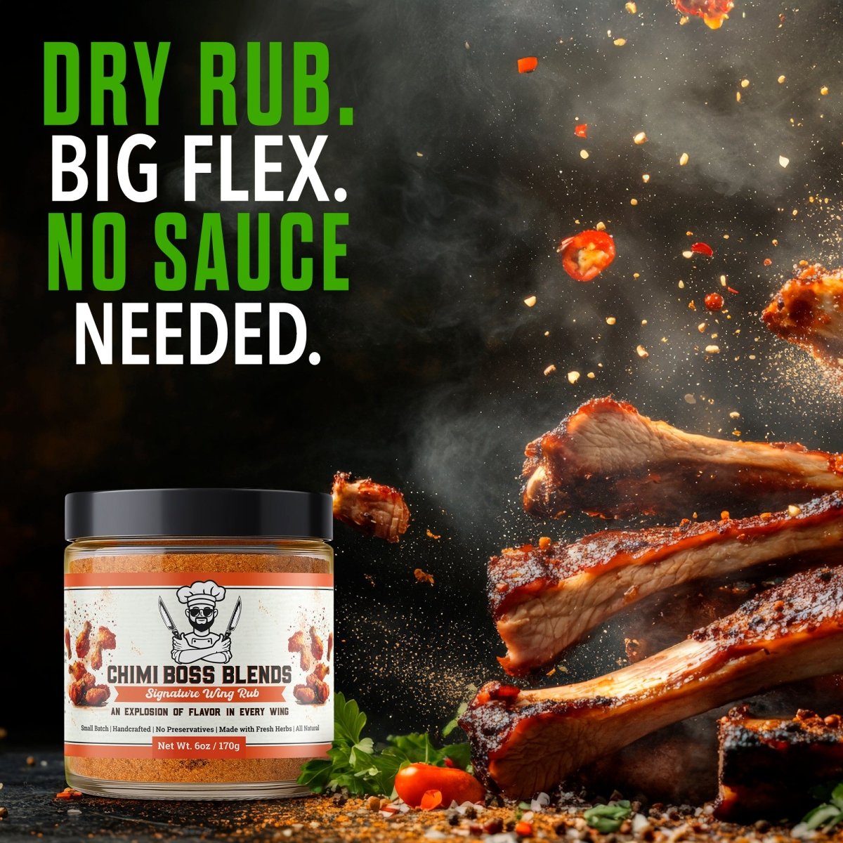 Signature Wing Rub Seasoning 6oz - Chimi Boss Blends