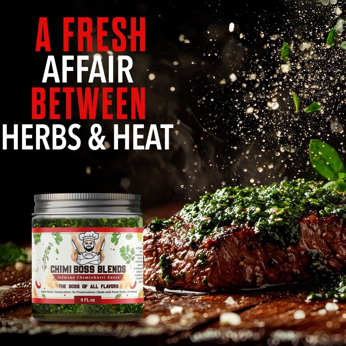 Infierno Chimichurri Sauce 9 oz - Chimi Boss Blends