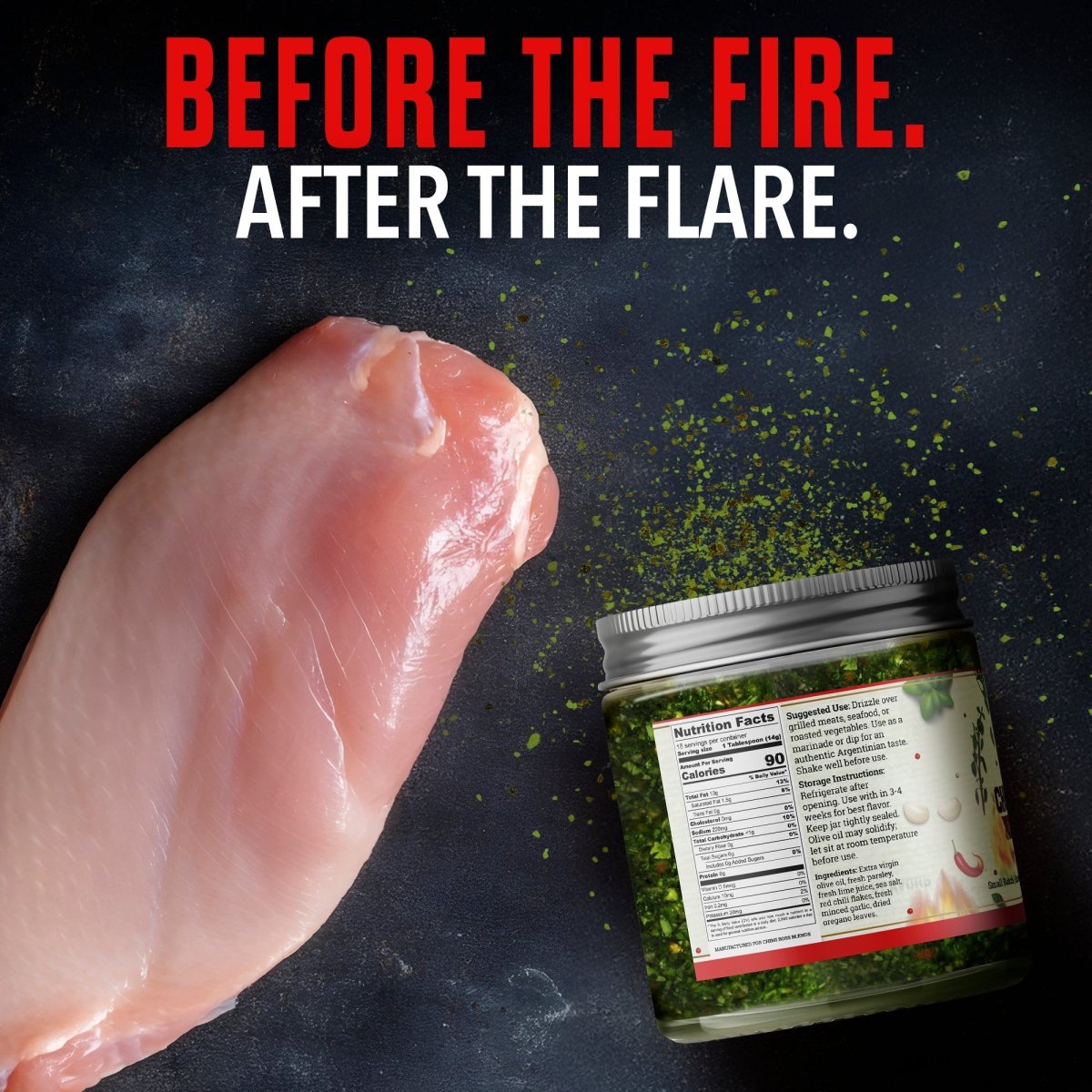 Infierno Chimichurri Sauce 9 oz - Chimi Boss Blends