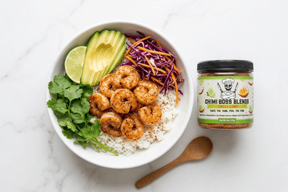 Chili Lime Shrimp Bowl (Bold, Vibrant & Ready in 20 Minutes) - Chimi Boss Blends