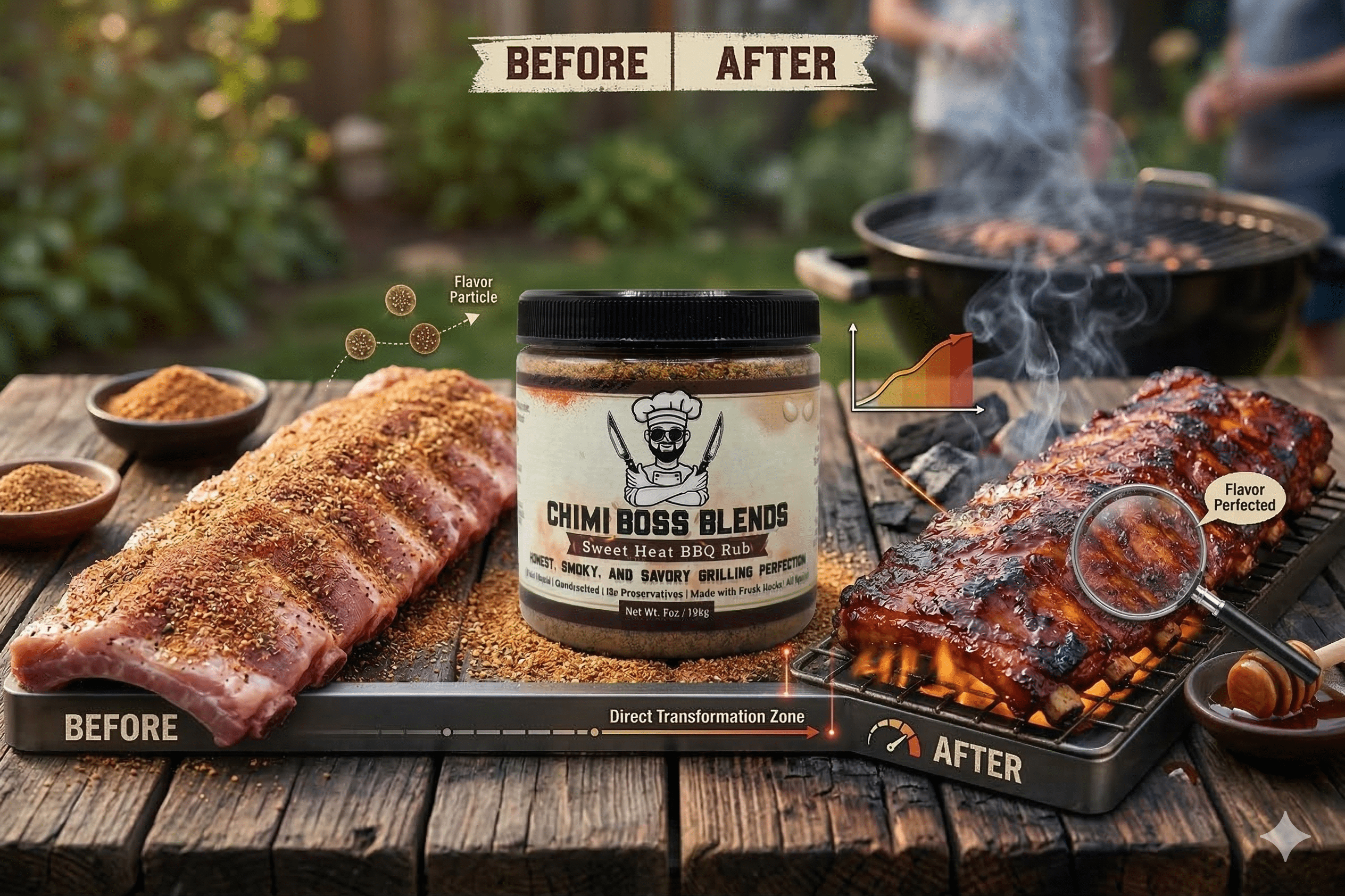 Backyard Sweet Heat Ribs Recipe (Fall Off the Bone) - Chimi Boss Blends 