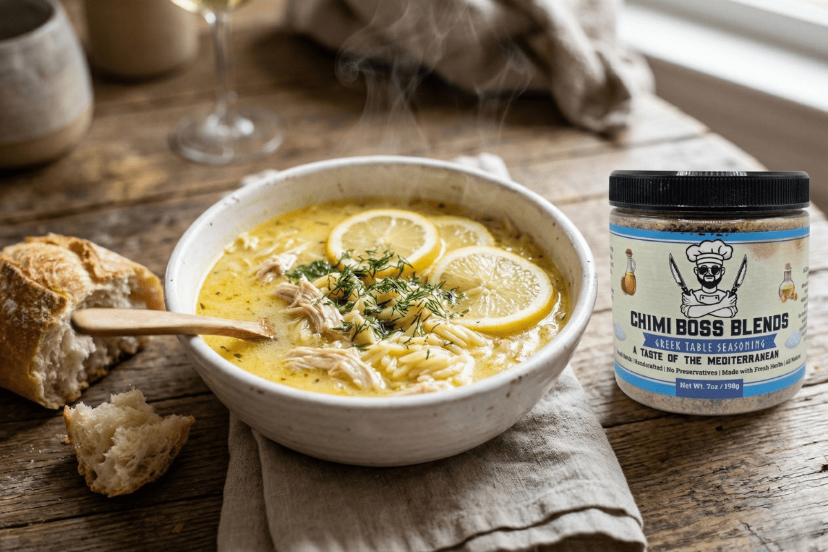 Greek Lemon Chicken Soup (Bold, Comforting & Ready in 40 Minutes) - Chimi Boss Blends