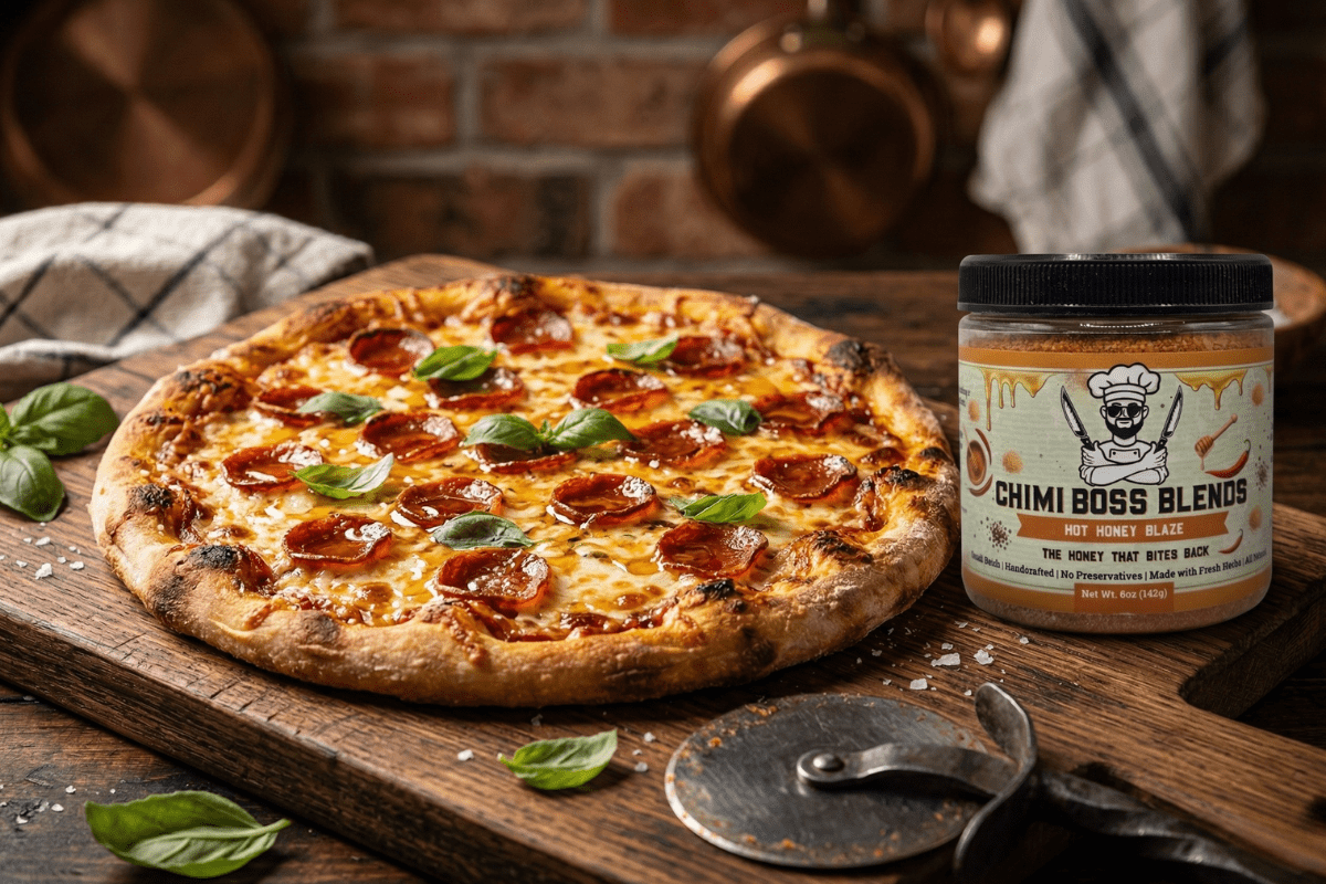 Hot Honey Pizza (Crispy, Cheesy & Ready in 20 Minutes) - Chimi Boss Blends