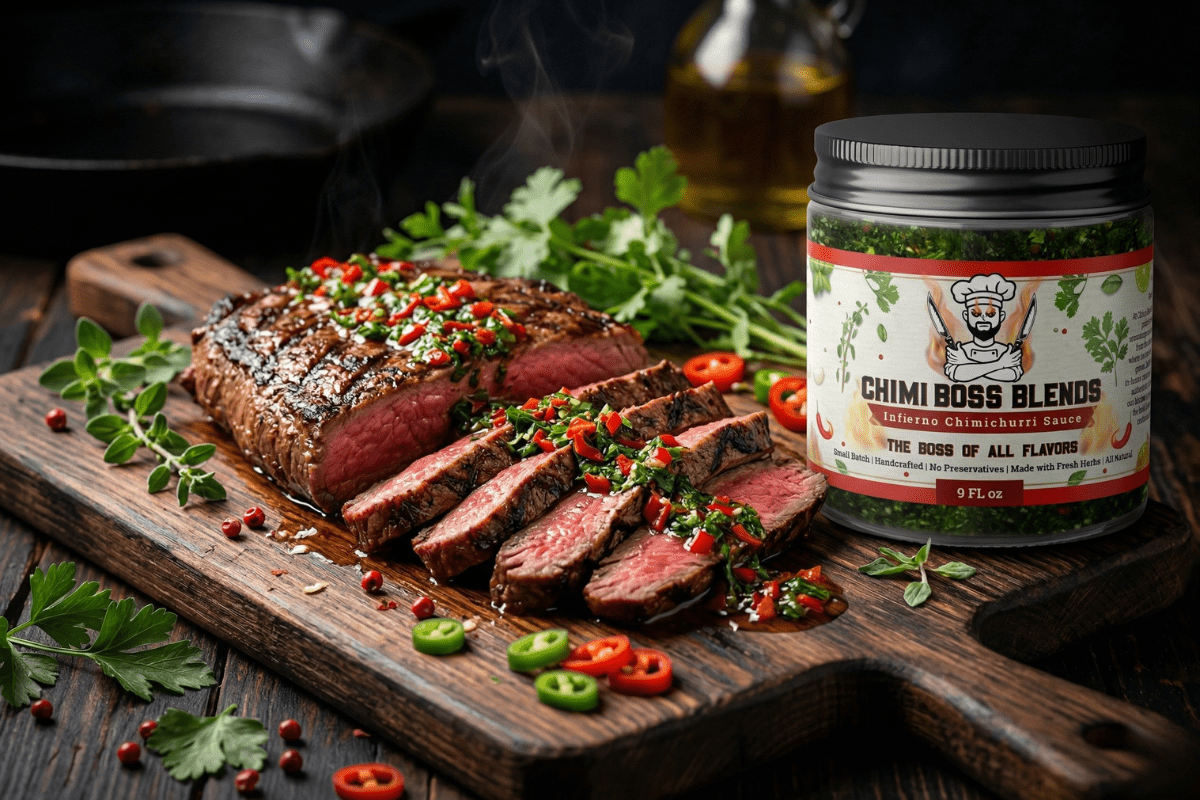 Infierno Chimichurri Flank Steak (Bold, Fiery & Ready in 20 Minutes) - Chimi Boss Blends