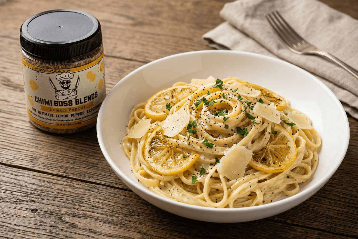Lemon Pepper Pasta Recipe (Creamy, Bold & Ready in 20 Minutes) - Chimi Boss Blends