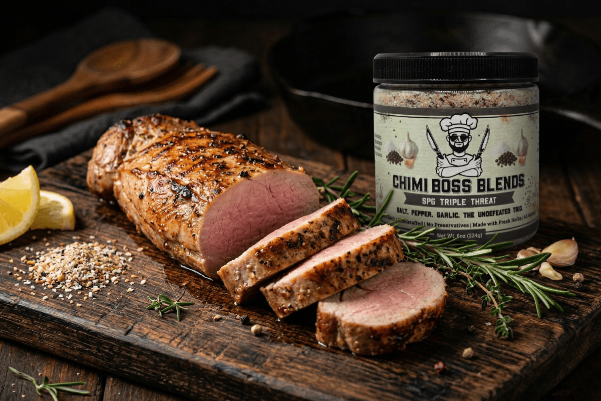 SPG Grilled Pork Tenderloin (Juicy, Bold & Ready in 25 Minutes) - Chimi Boss Blends