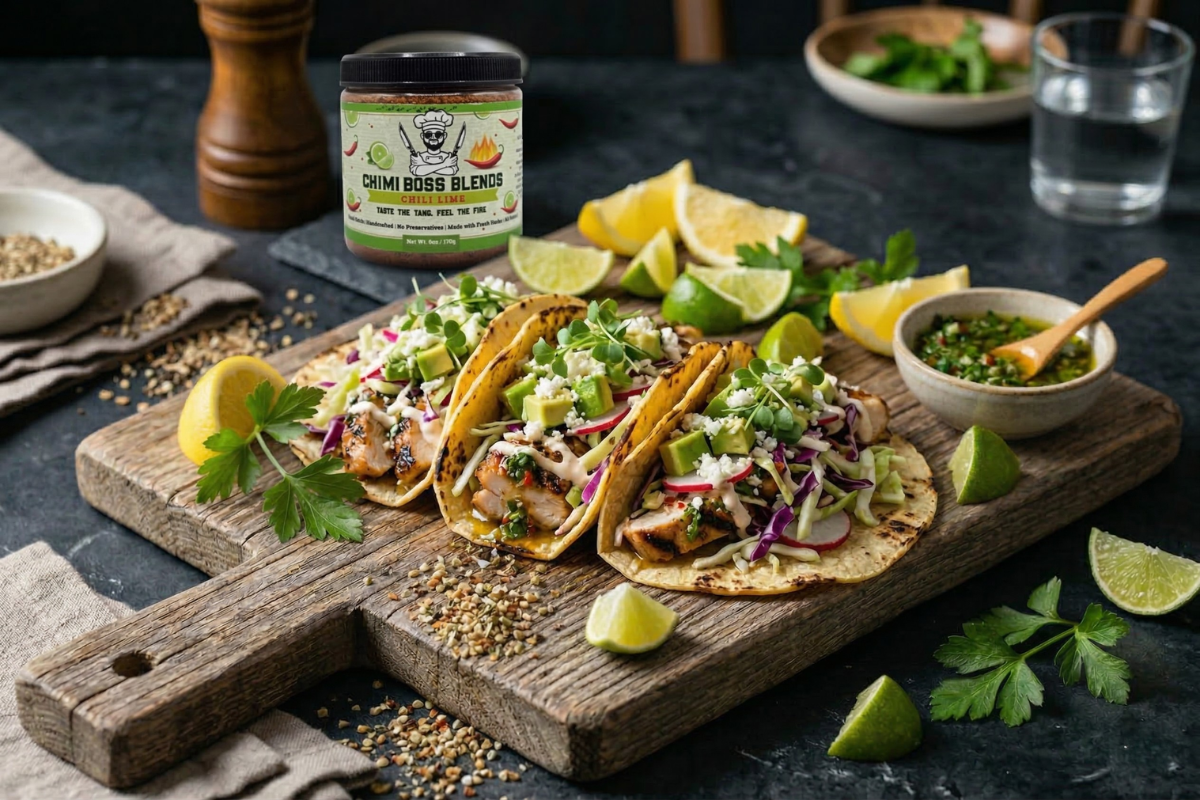 Chili Lime Chicken Tacos (Grill, Skillet, or Air Fryer) - Chimi Boss Blends 