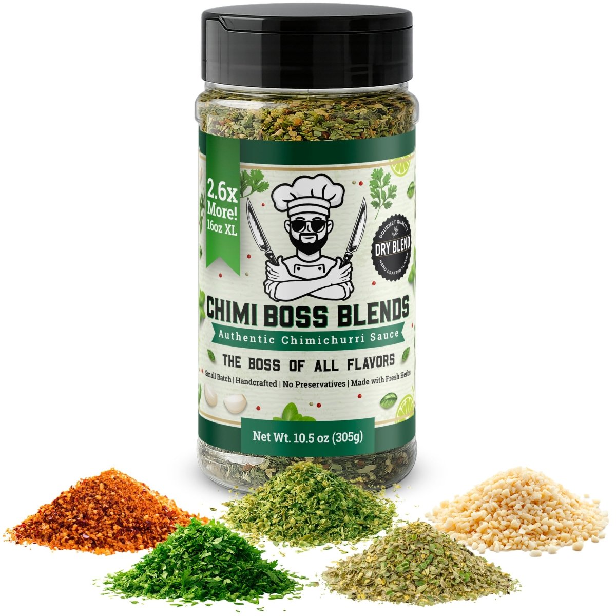 Original Chimichurri Dry Blend – Herb Rub 10.5 oz - Chimi Boss Blends