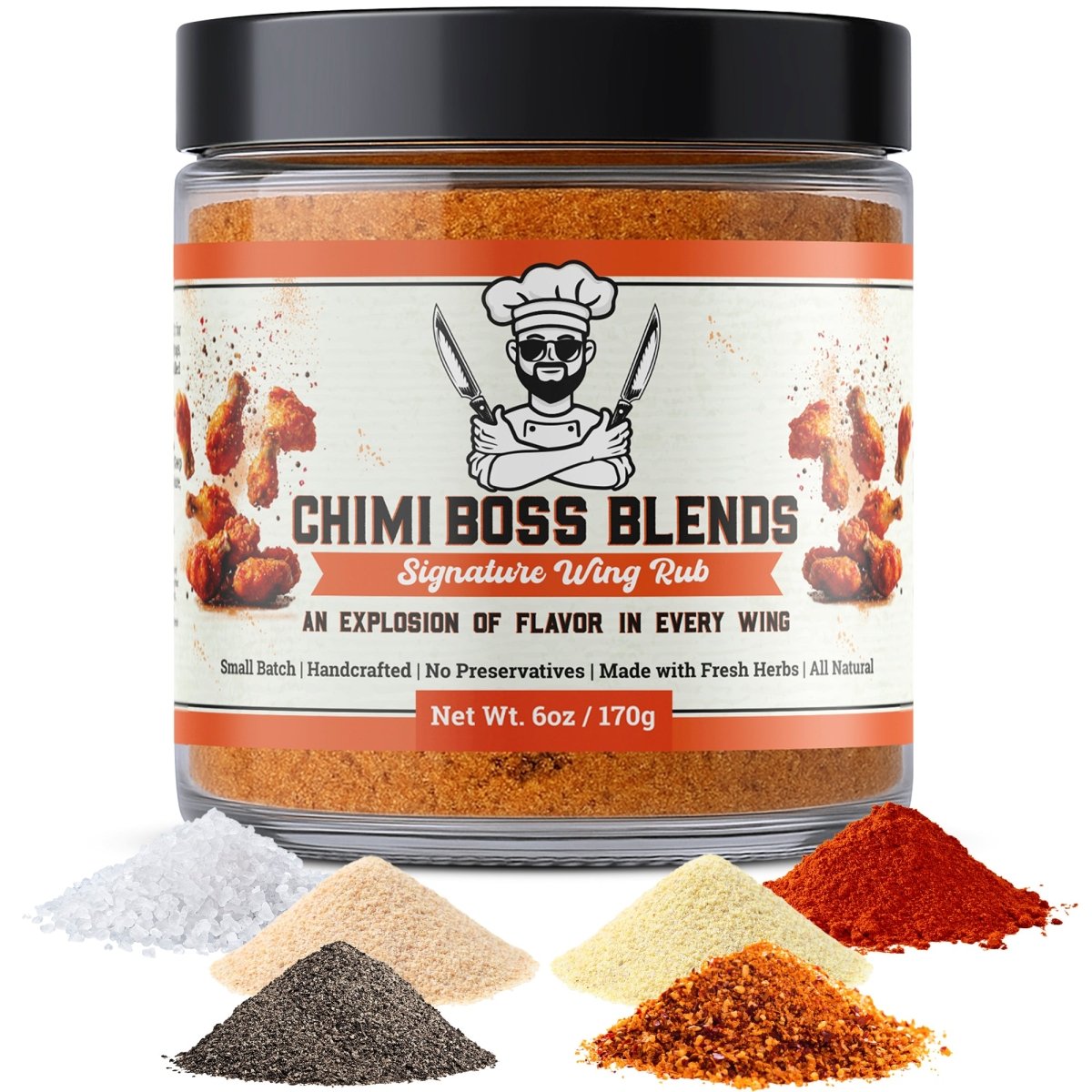 Signature Wing Rub Seasoning 6oz - Chimi Boss Blends