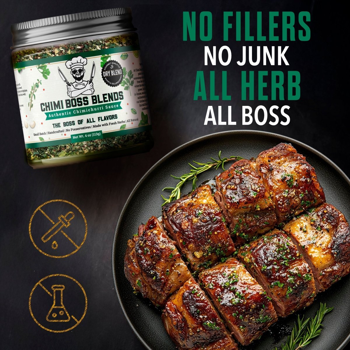 Original Chimichurri Dry Blend 4oz - Chimi Boss Blends