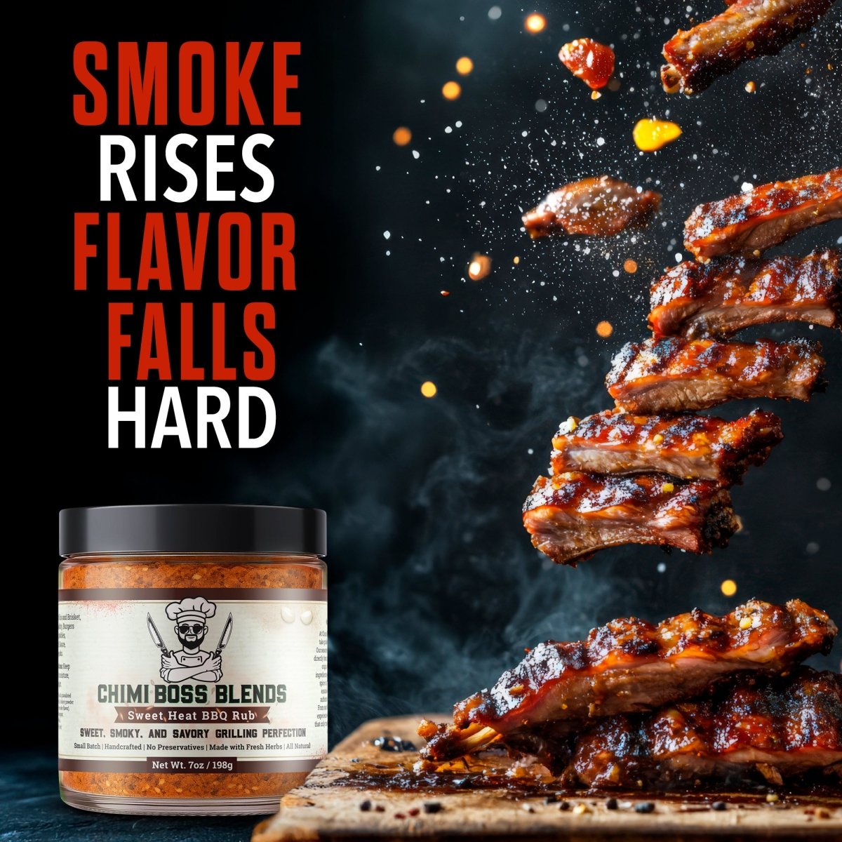 Sweet Heat BBQ Rub 7oz - Chimi Boss Blends