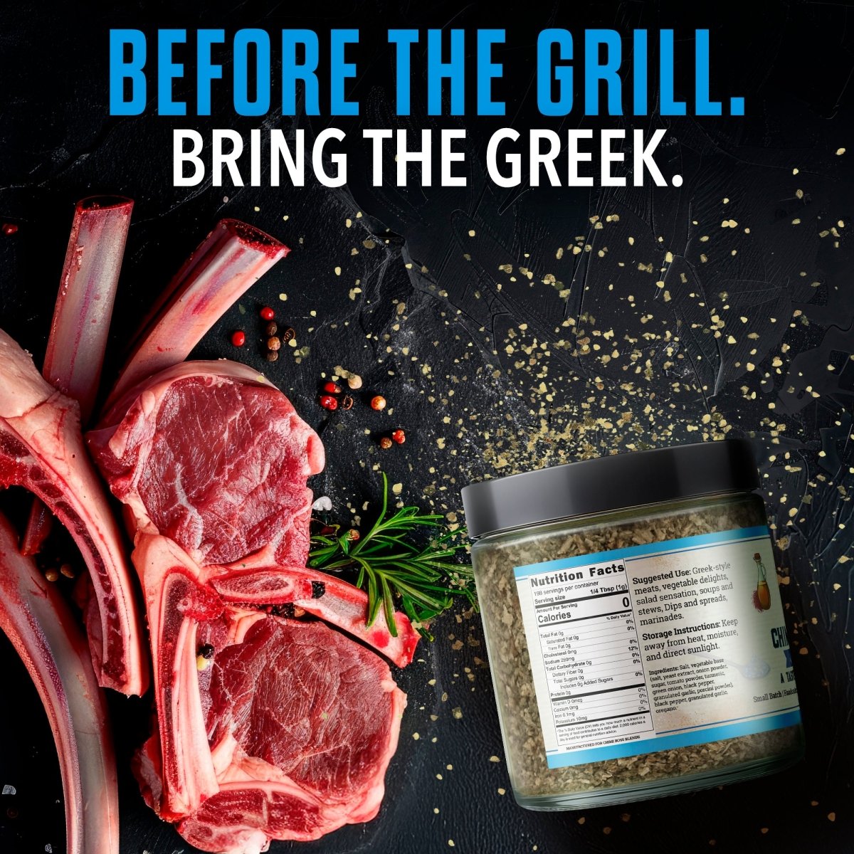 Greek Table Seasoning 7oz - Chimi Boss Blends
